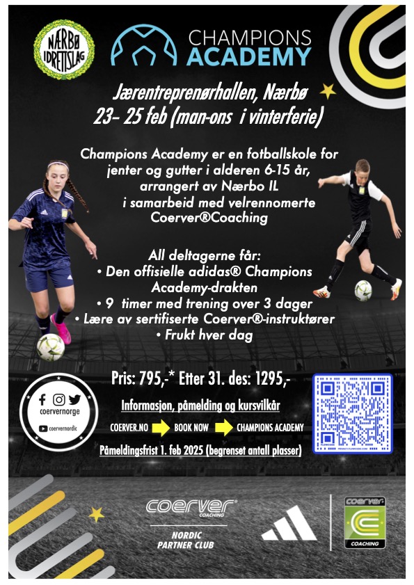 Champions Acadmey hos Nærbø IL (23-25 feb)