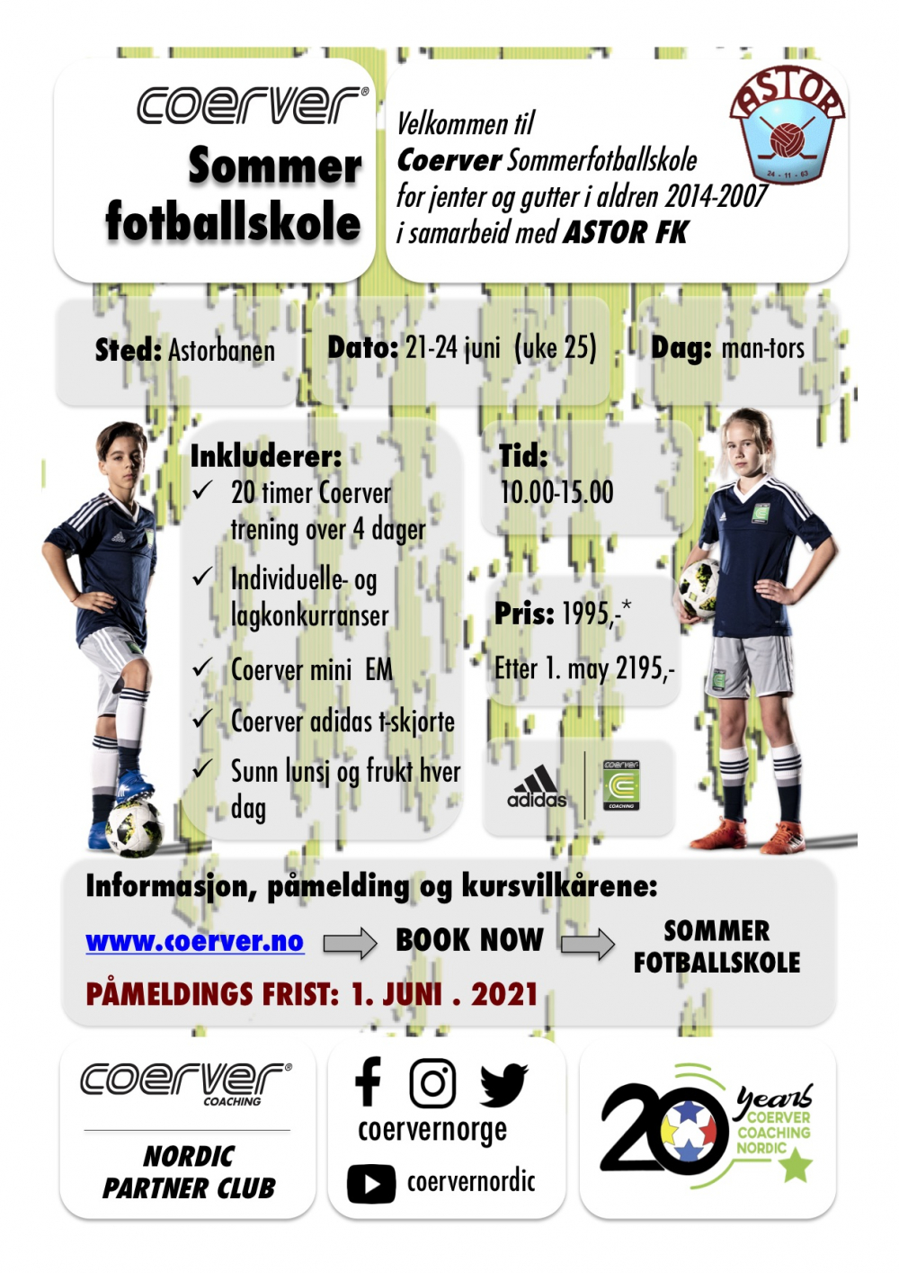 Coerver Sommerfotballskole hos Astor FK 2021 (uke 25)