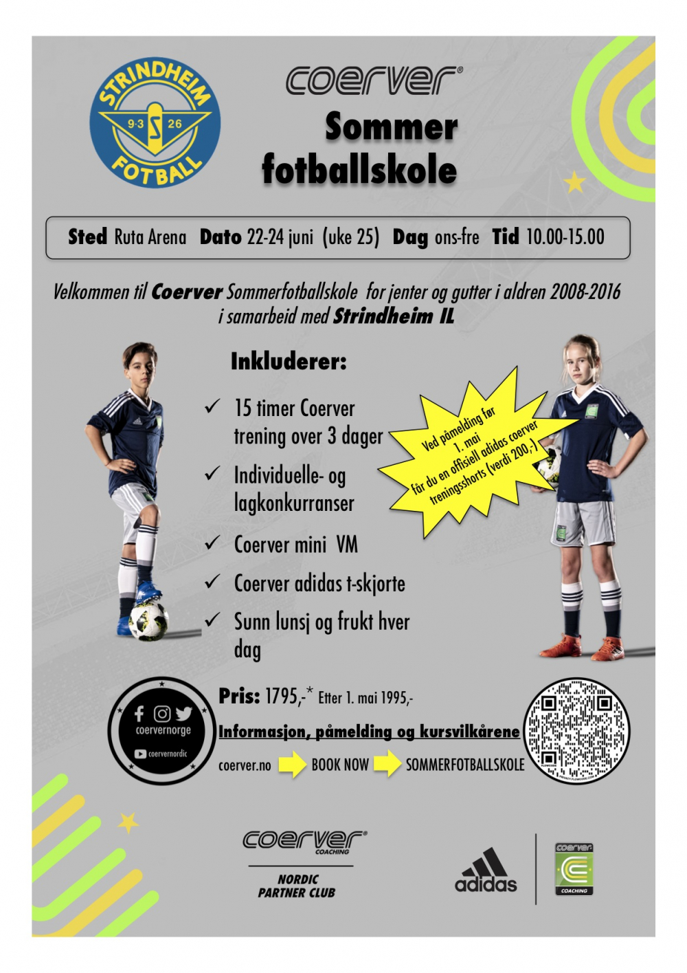 Coerver Sommerfotballskole hos Strindheim IL 2022 (uke 25)