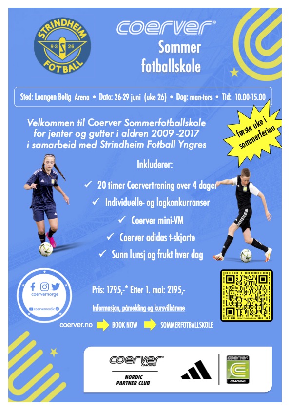 Coerver Sommerfotballskole hos Strindheim IL 2023 (uke 26)
