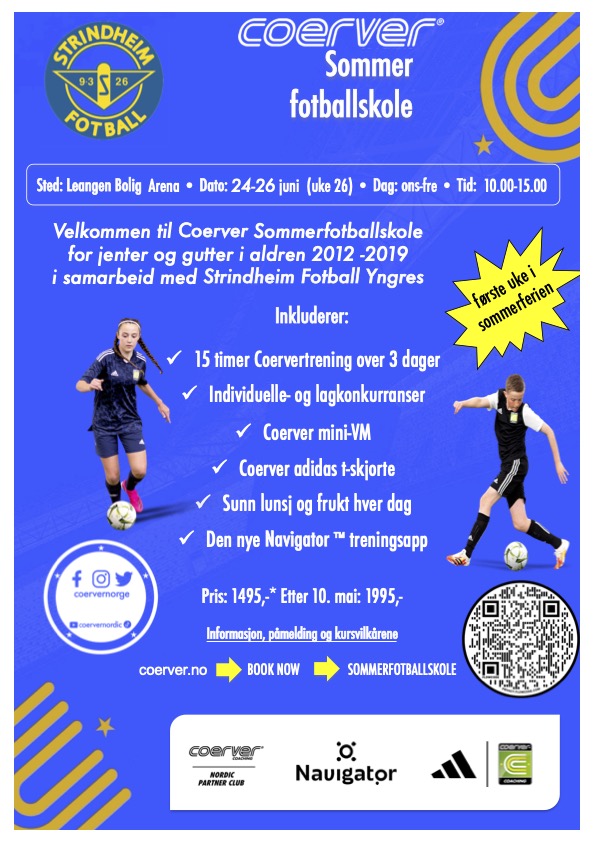 Coerver Sommerfotballskole hos Strindhiem IL 2026 (uke 26)