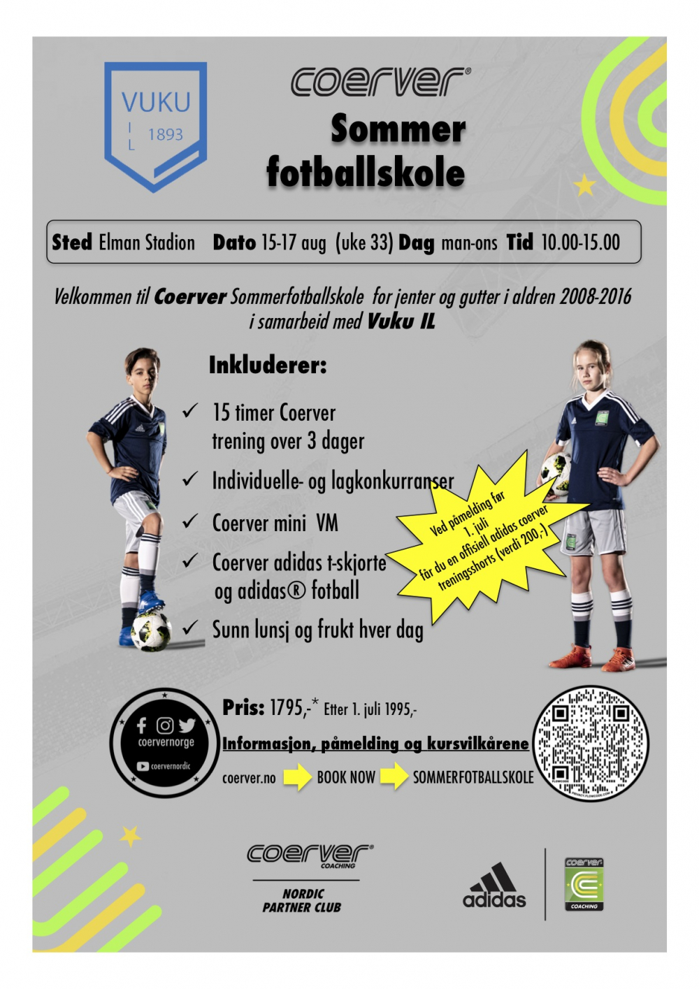 Coerver Sommerfotballskole hos Vuku IL 2022 (uke 33)