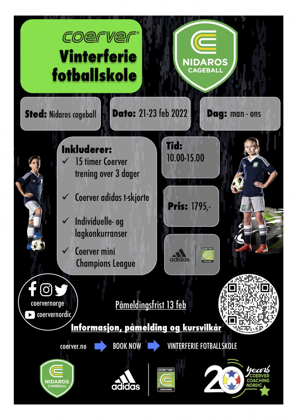 Vinterferie Fotballskole i Trondheim uke 8 2022