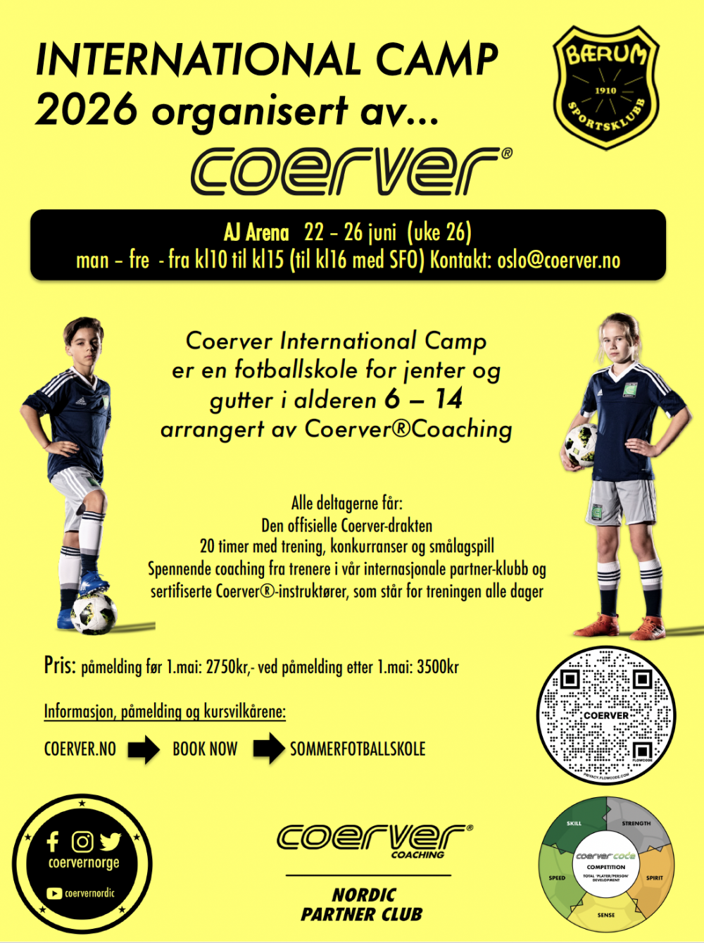 Bærum SK International Camp 2026 by Coerver