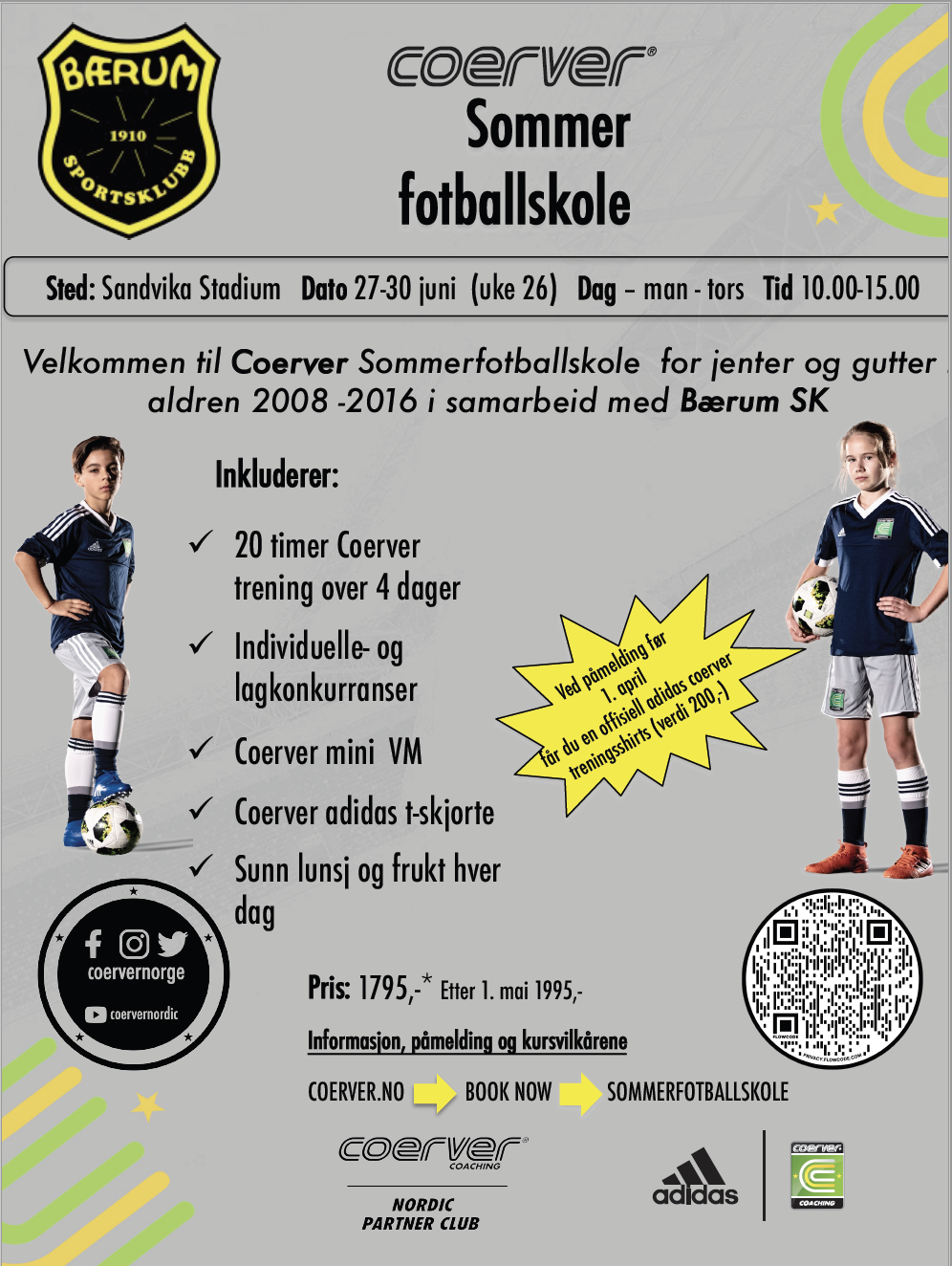 Coerver Sommerfotballskole hos Bærum SK 2022 (uke 26)