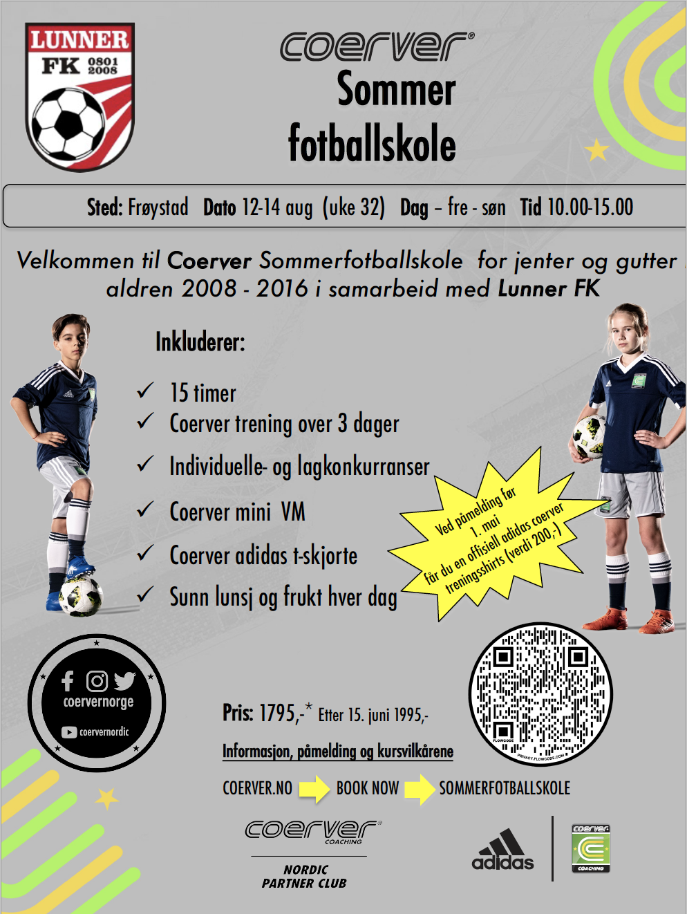 Coerver Sommerfotballskole hos Lunner FK 2022 (uke 32)